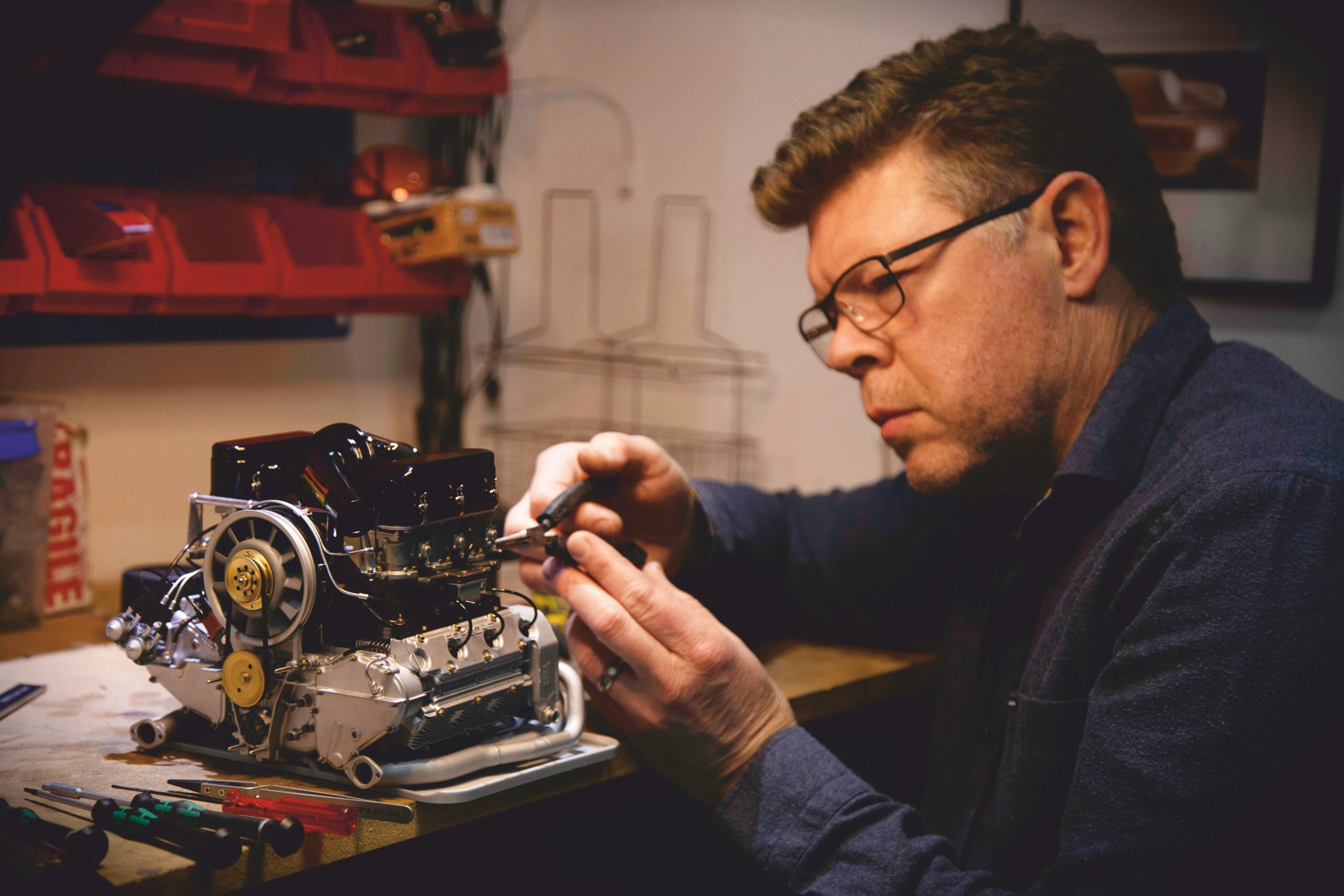 Martin Wiesner in his workshop