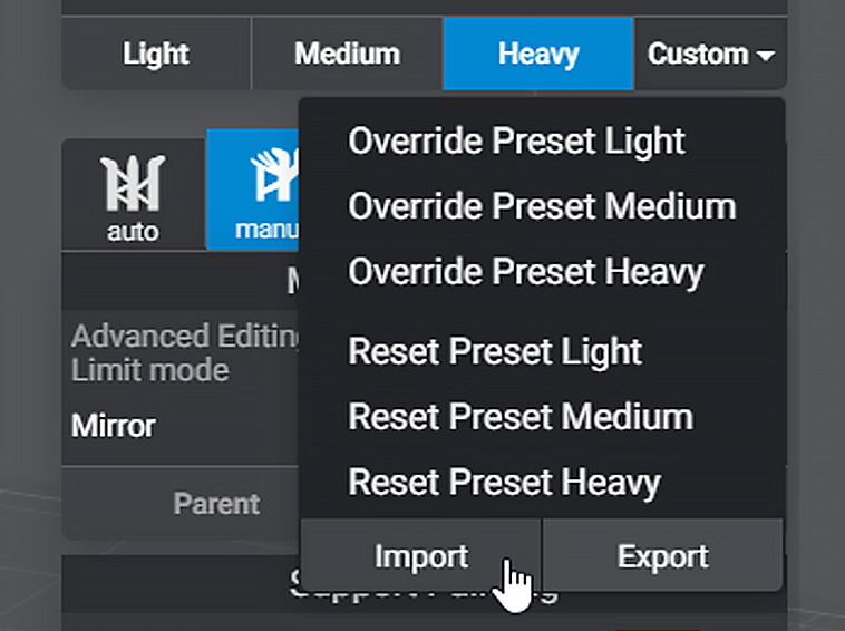 Supports Preset